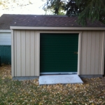 10x14 with concrete ramp and roll up door